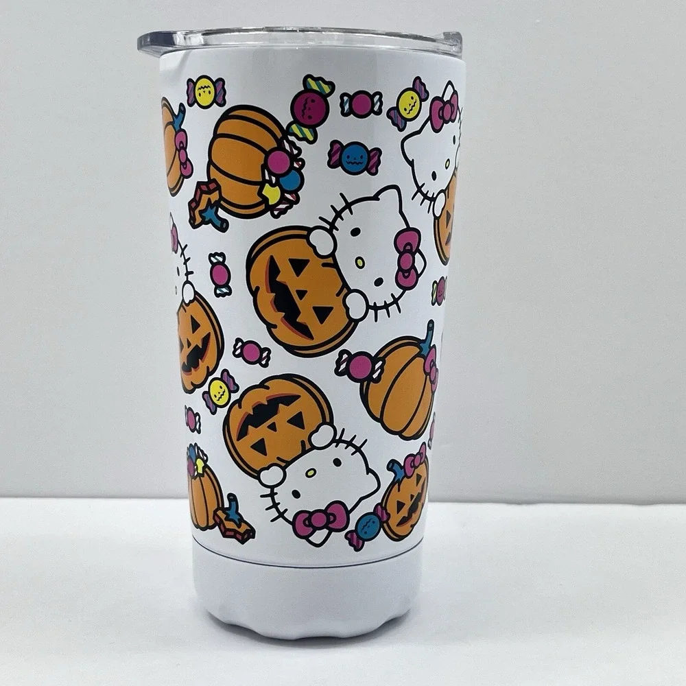 Sanrio Hello Kitty Halloween‎ Pumpkin Travel Car Tumbler Mug Set Of 2